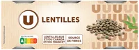Lentilles - 3 boîtes de 130g net égoutté