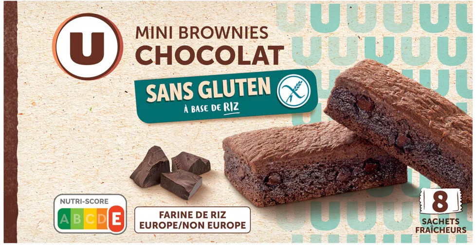 Mini brownies chocolat sans gluten
