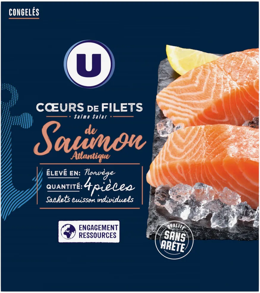 Coeurs de filets de saumon Atlantique - 500g