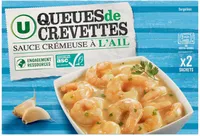 Queues de crevettes ASC décortiquées deveinées avec sauce crémeuse ailsurgelées
