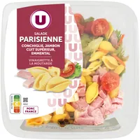 Salade parisienne conchiglie emmental jambon sauce vinaigrette