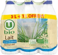 Lait UHT 1/2 écrémé
