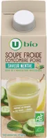 Boisson à base de fruits et de légumes aromatisée issue de l'agriculture biologique (concombre,poire,menthe), flash pasteurisé réfrigéré