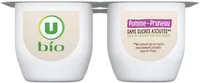 Purée pomme pruneau sans sucre ajoutés 4 coupelles de 100g