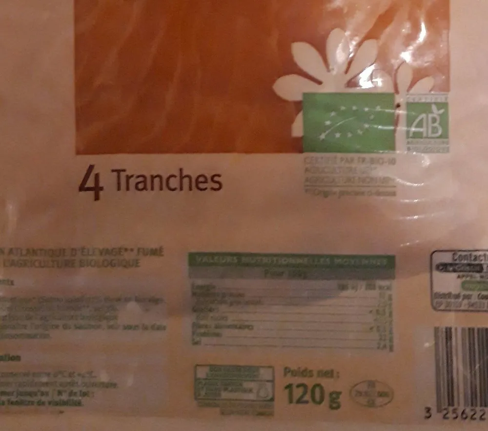 Saumon fumé 4 tranches