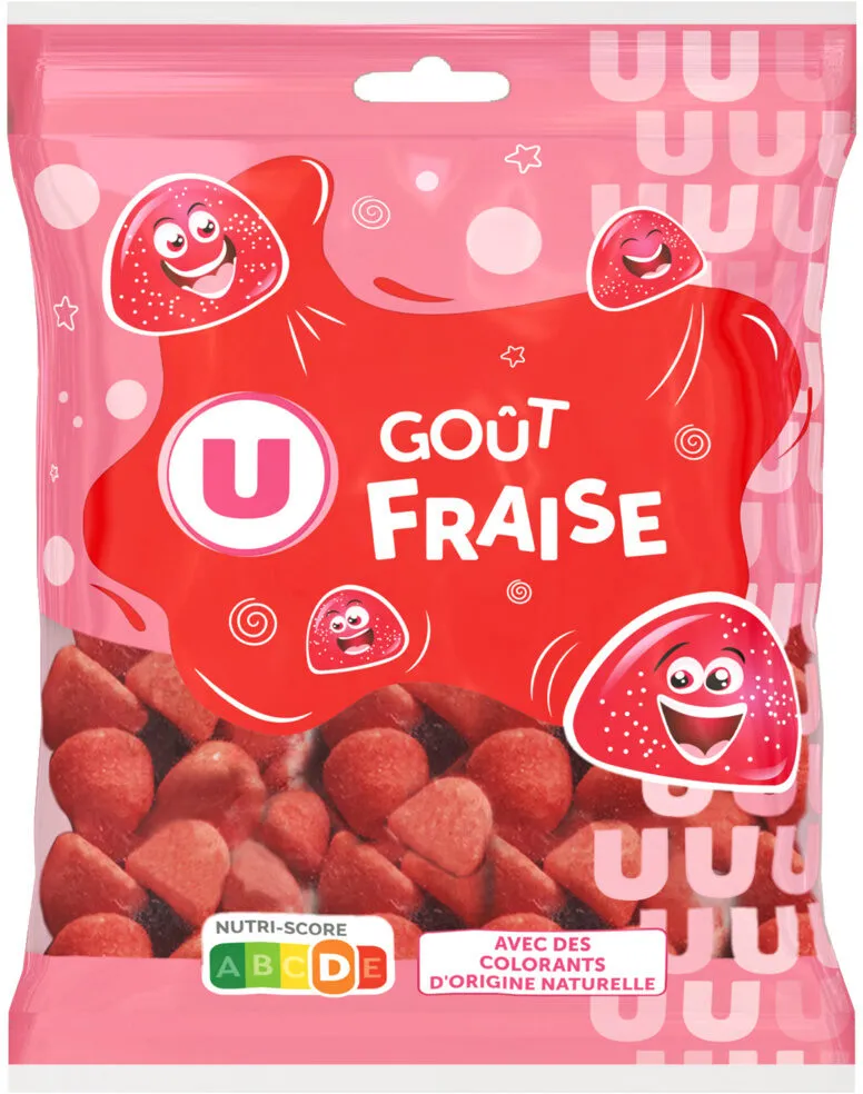 Bonbons fraise sachet 250g