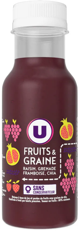 Fruits et graine raisin grenade framboise chia
