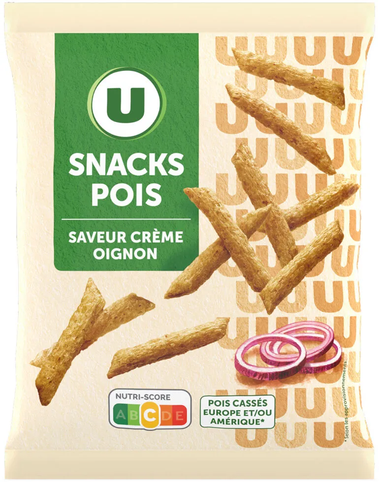 Biscuits apéritifs Snack pois saveur crème oignon 60g