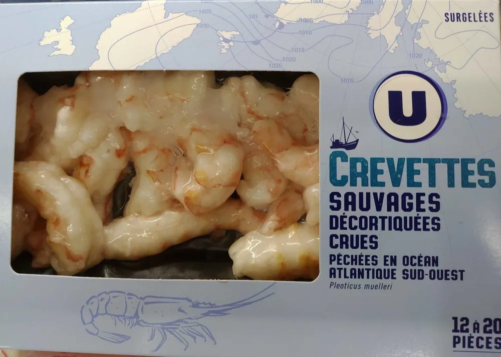 Crevettes sauvages d'Argentine décortiquées crues 220g