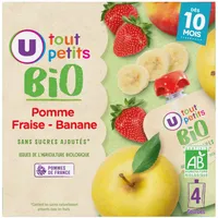 Goûter bébé Pomme Fraise Banane, dès 12 mois - 4x90g