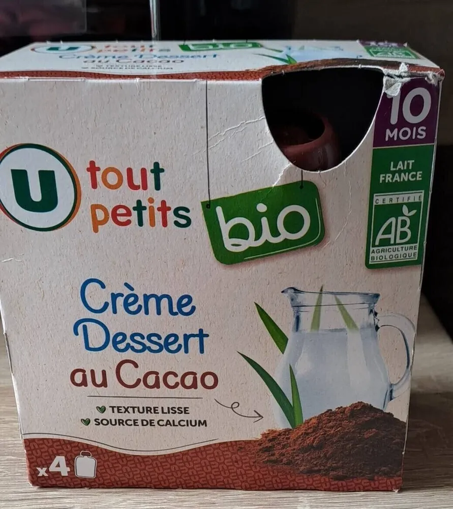Crème dessert Bébé au cacao, dès 12 mois - 4x85g
