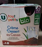 Crème dessert Bébé au cacao, dès 12 mois - 4x85g