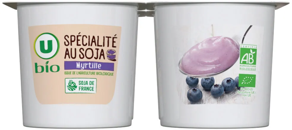 Spécialité végétal à base de soja aux myrtille
