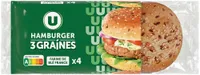 Pain burger 3 graines x4, 300g