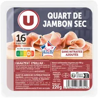 Quart de Jambon sec - x16 tranches, 220g