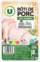 Roti de porc herbes Bleu Blanc Coeur - x4 tranches 160g