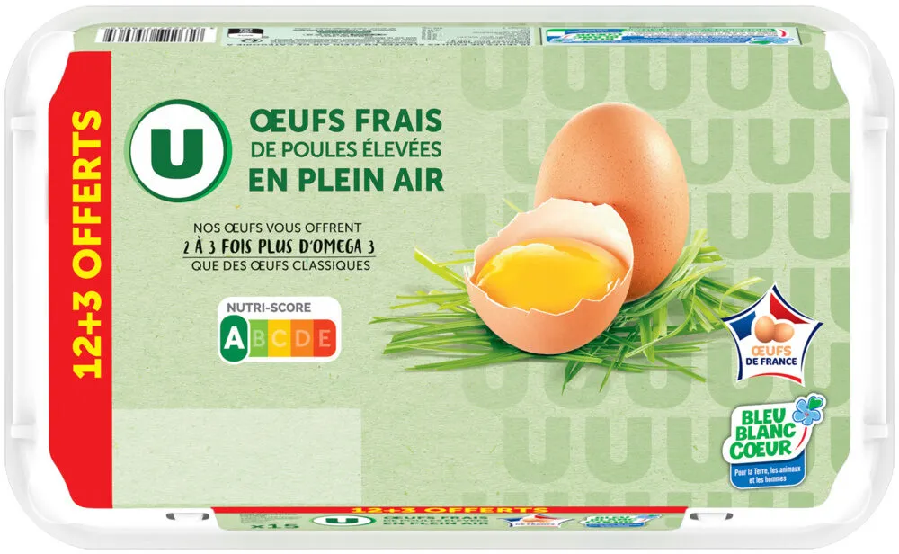 Oeufs poules plein air tous calibres