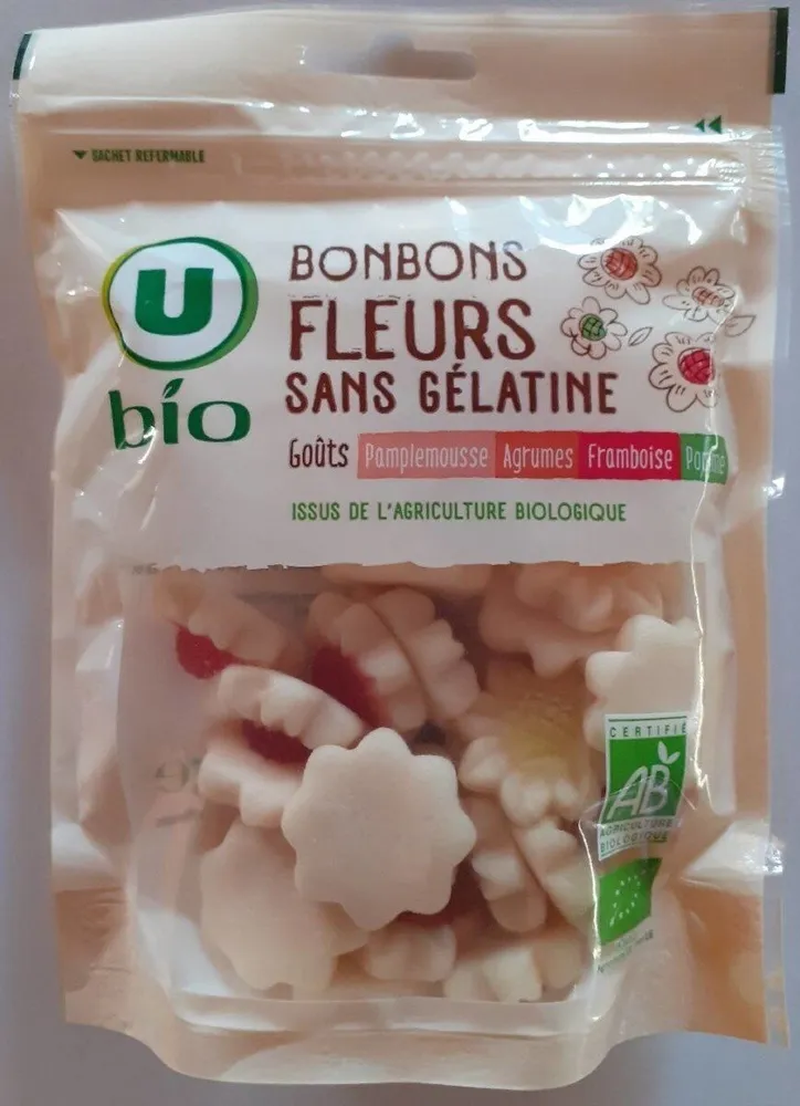 Bonbons fleurs sans gélatine