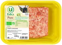 Chair à saucisse BIO, France, barquette s/atmosphère, 300g