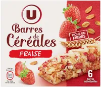 Barres de céréales blé complet fraise x6 - 126g