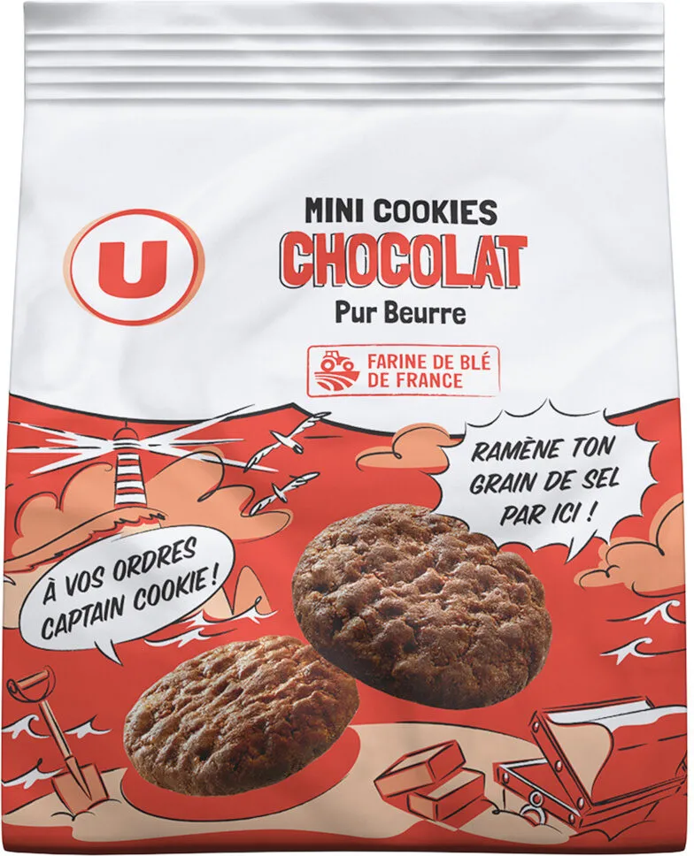 Mini cookies chocolat/pépites de chocolat pur beurre