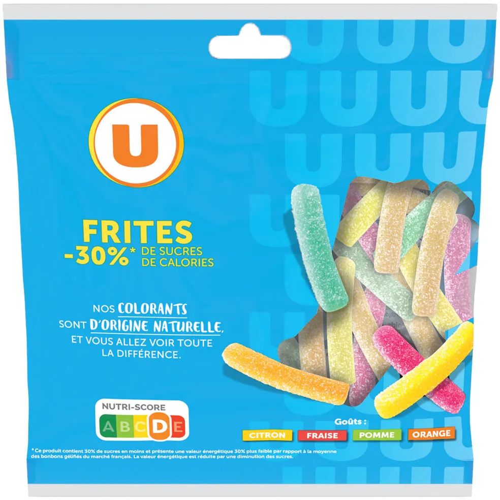 Frites -30% de sucres de calories