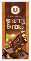 Chocolat au Lait et aux noisettes entières