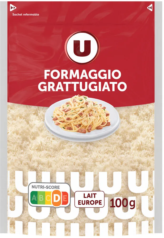 Formaggio grattugiato lait thermisé 100% italien 30%MG, 100g