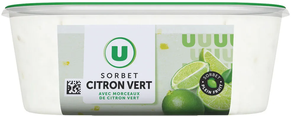 Sorbet plein fruit citron vert - bac 1L 650G