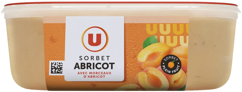 Sorbet plein fruit abricot - bac 1L 650G