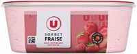 Sorbet plein fruit fraise - bac 1L 650G