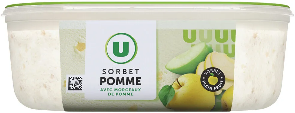 Sorbet plein fruit pomme - bac 1L 650G