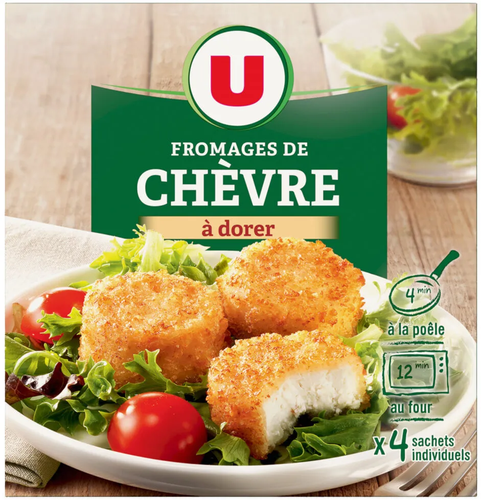 Fromages de chèvre panés préf.à rechauffer 23% 4x25g