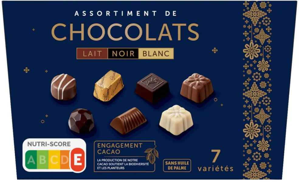 Ballotin chocolat lait noir blanc 241g