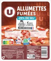 Allumettes de porc fumées teneur réduit en sel Bleu Blanc Coeur