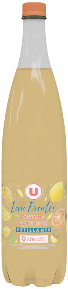 Eau fruité petillante au jus d'agrumes