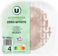 Jambon cuit qualité supérieur zéro nitrite 4 tranches fines 140g