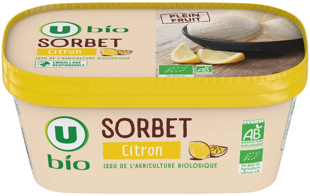 Bac Sorbet plein fruit Citron - 585g