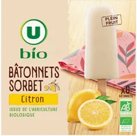 Bâtonnets glacés bio Citron, x6 - 240g