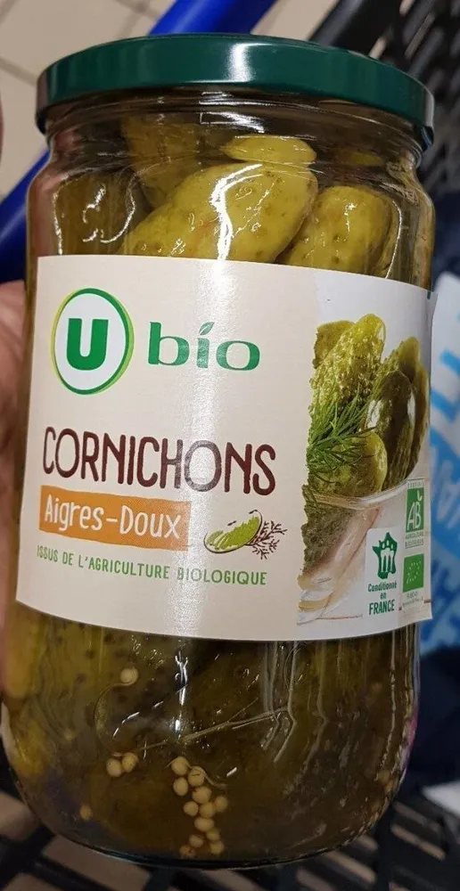 Cornichons bio aigre doux - Bocal 360g