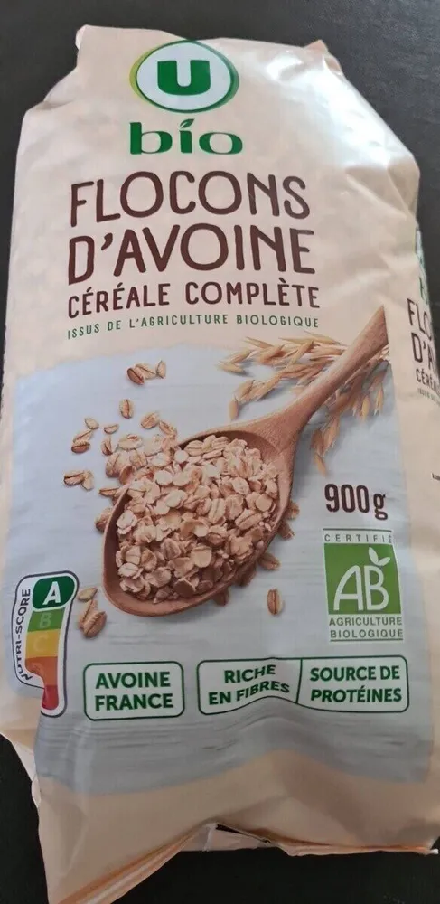 Flocons d'avoine bio, paquet 900g