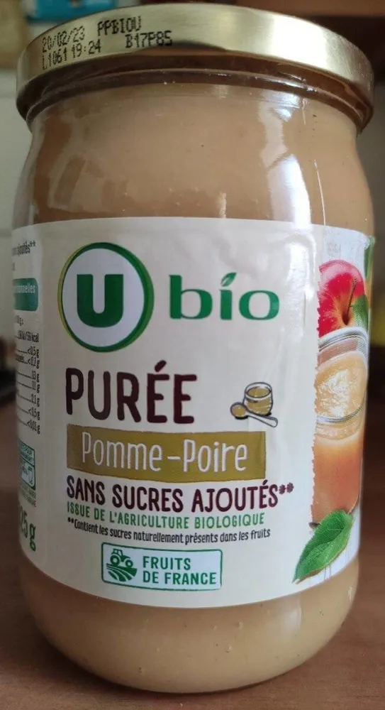 Purée pomme poire sans sucres ajoutés 625g