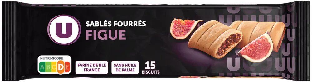 Biscuits sablés fourrés à la figue - x15 - Paquet de 165g