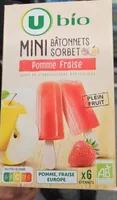 Mini batonnet pomme fraise bio