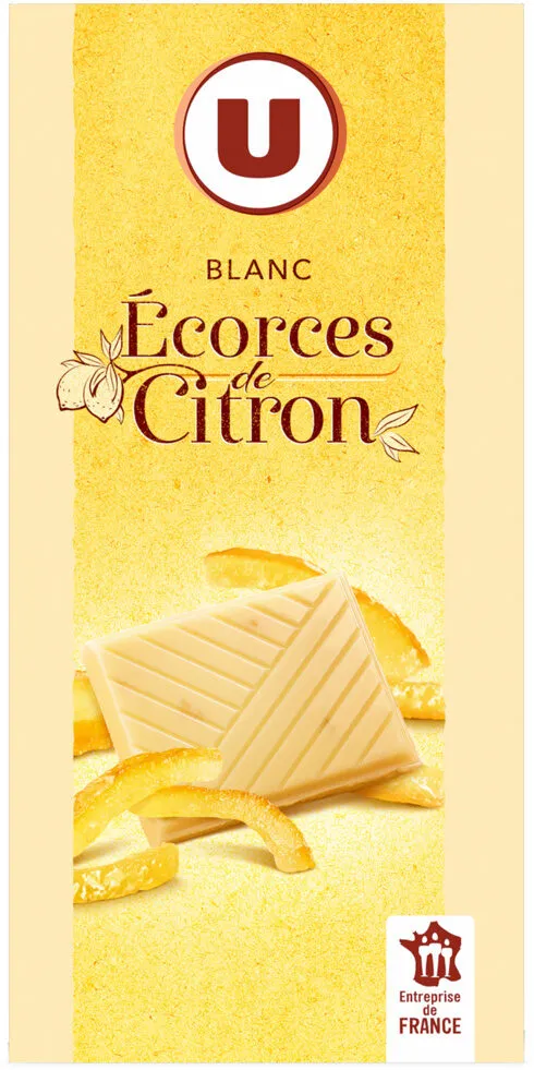 Chocolat blanc écorces de citron