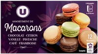 Assortiment de macarons congelés 6 parfums x12 - 154g
