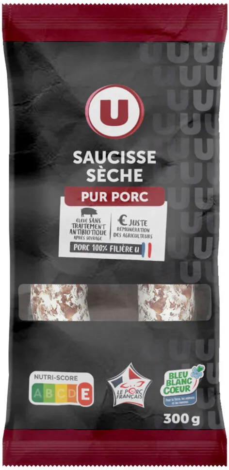 Saucisse sèche courbe Pur Porc - 300g