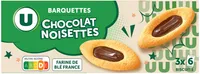 Barquettes au chocolat et aux noisettes - paquet de 120g