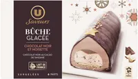 Bûche glacée chocolat noir et noisette