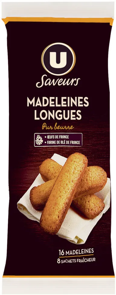 Madeleines longues Pur beurre 2 sachets de 8 - 250g